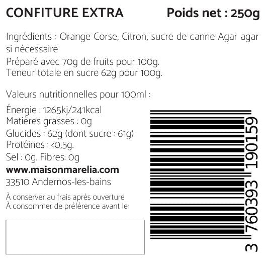 Composition Marmelade extra Orange de Corse